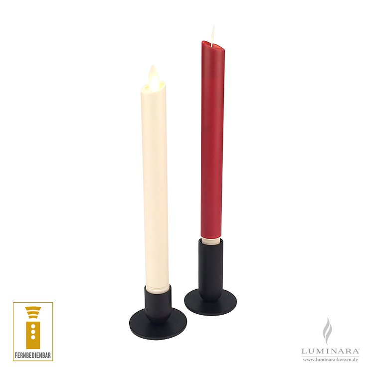 Luminara LED Stabkerze bordeaux fernbedienbar - Thumbnail 4