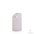 Luminara LED Kerze Echtwachs 8x13 cm weiß glatt AKTION - Thumbnail 1