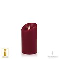 Luminara LED candle real wax 8x13 cm burgundy remote controllable smooth set of 4 ACTION - Thumbnail 2