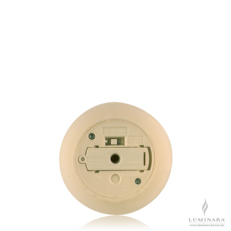Luminara LED Kerze Echtwachs 8x23 cm elfenbein fernbedienbar Struktur AKTION - Thumbnail 3