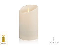 Luminara LED bougie d'extérieur 9x14 cm ivoire télécommandé