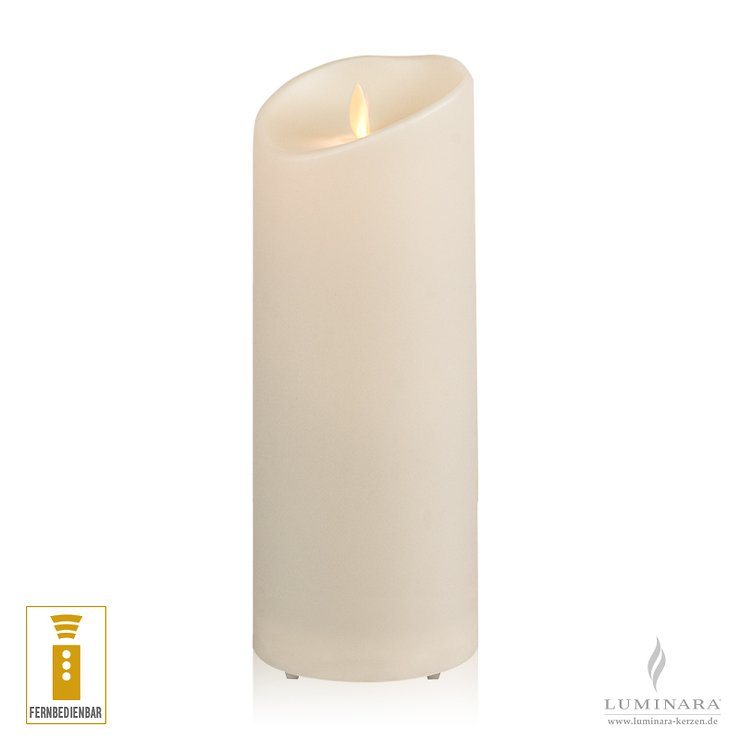 Luminara LED candle outdoor 9x23 cm ivory remote controlled - Pic 1