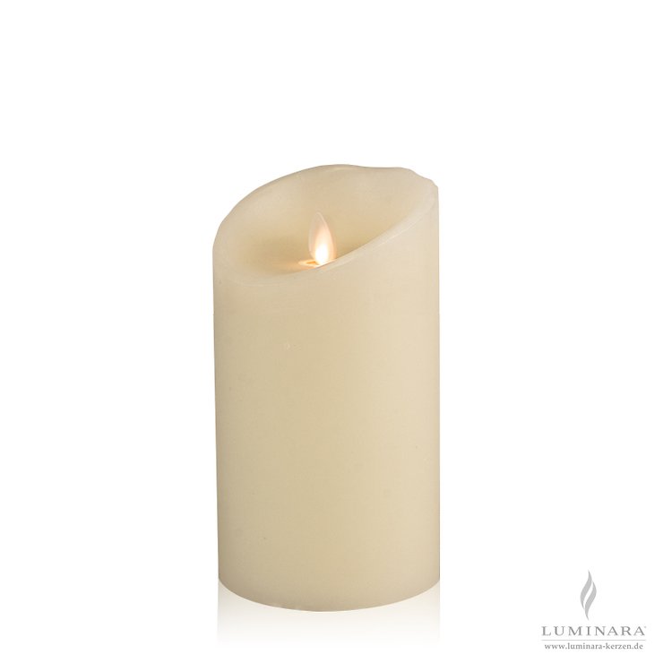 Luminara LED Kerze Echtwachs 10x18 cm elfenbein glatt AKTION - Thumbnail 1