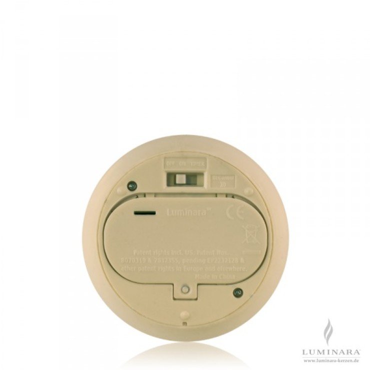 Luminara LED Kerze Echtwachs 10x18 cm elfenbein fernbedienbar - Thumbnail 2