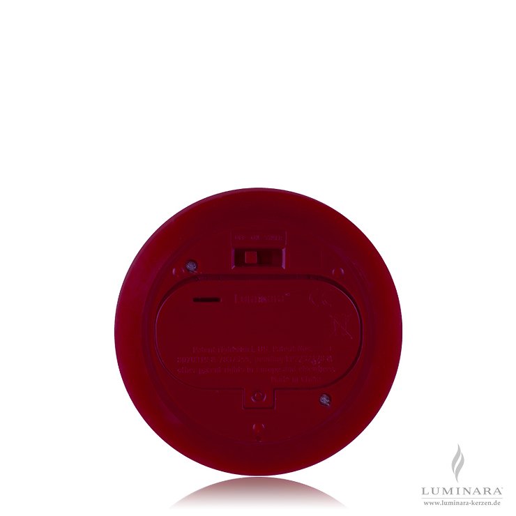 Luminara LED Kerze Echtwachs 10x23 cm bordeaux glatt AKTION - Thumbnail 2