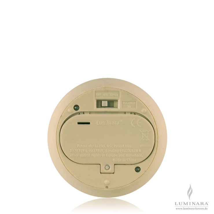 Luminara LED Kerze Echtwachs 10x23 cm elfenbein fernbedienbar - Thumbnail 2