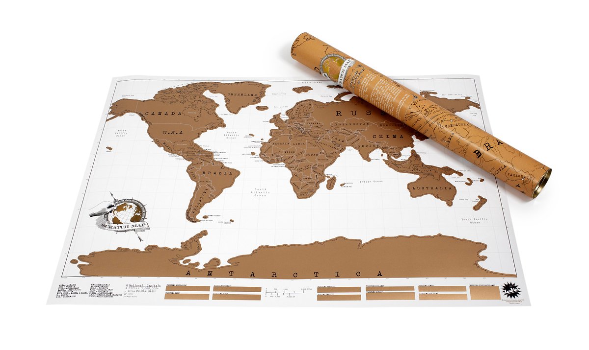 Luckies Rubbel Weltkarte Scratch Map - Thumbnail 1