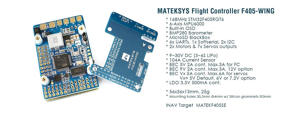 Matek Systems Flight Controller F405-Wing - Thumbnail 2