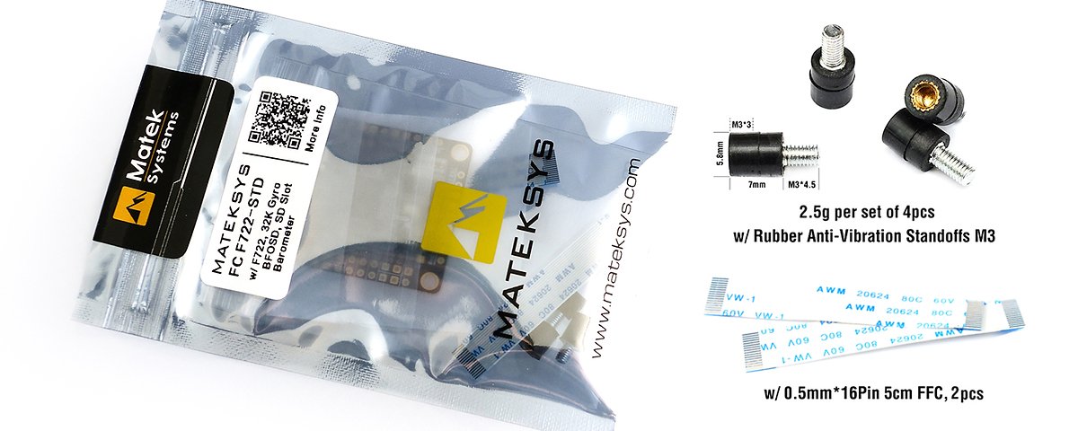 Matek BetaFlight FC F722 STD Flight Controller - Thumbnail 5
