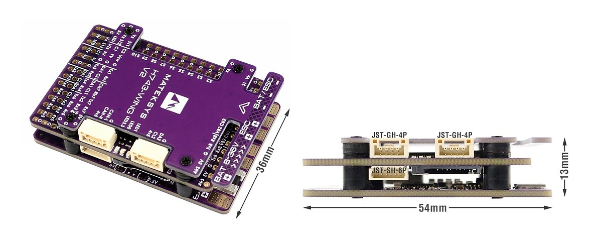 Matek Flight Controller H743-WING Wing FC - Thumbnail 1