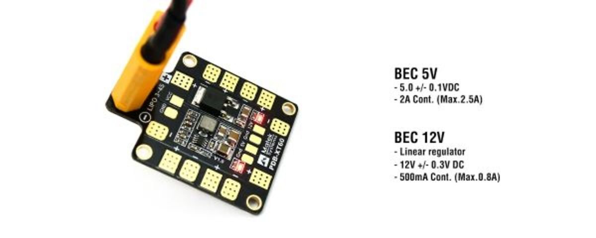 Matek PDB-XT60 mit BEC 5V & 12V - Thumbnail 2