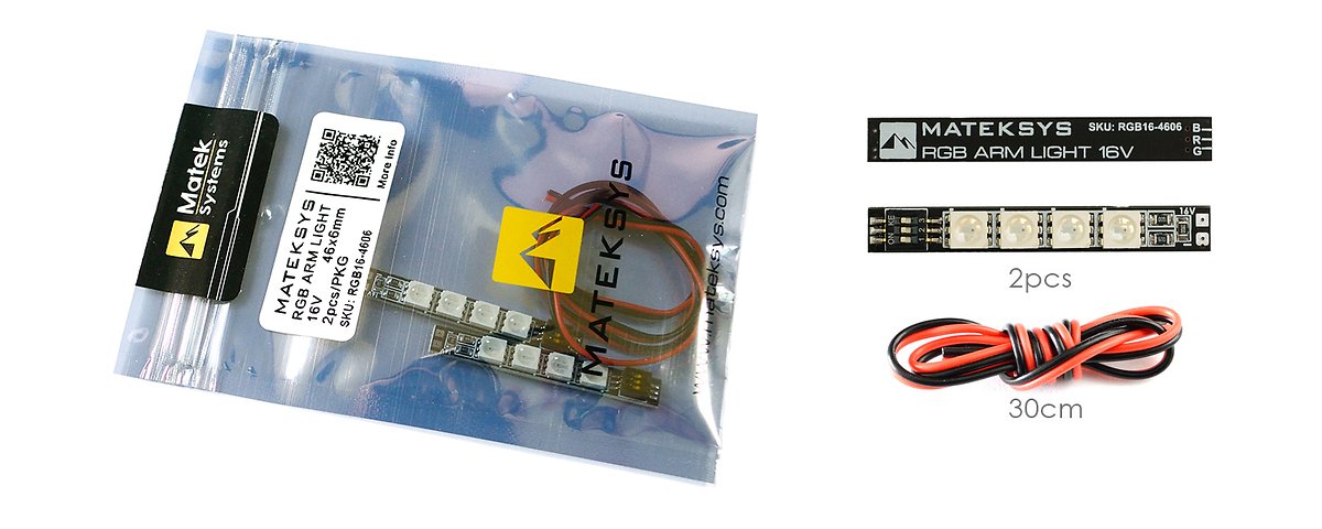 Matek RGB ARM LIGHT 16V 2 Stück - Thumbnail 6