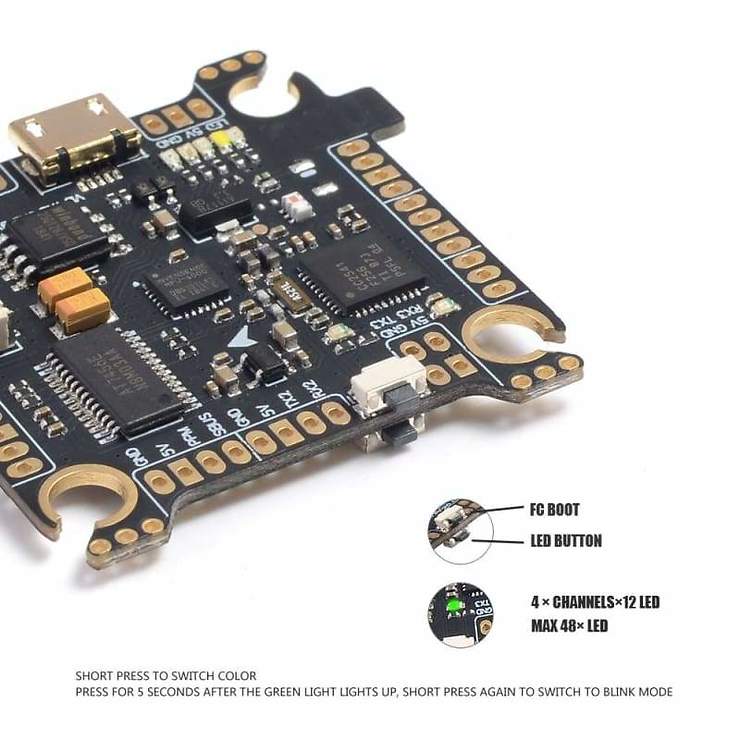 Diatone Mamba F722S Stack BT 50A 3-6S 32bit - Thumbnail 4