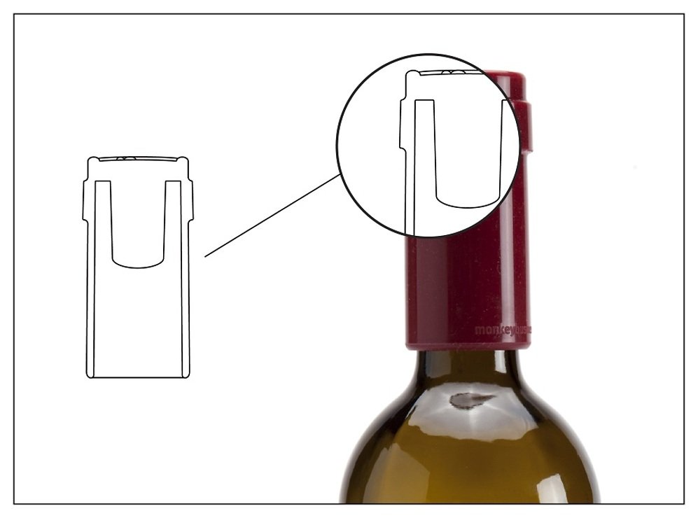 Monkey Business Flaschenverschluss Tip Top rot - Thumbnail 5