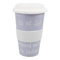 Mea Living Coffee to go Becher Porzellan 400 ml Es ist Zeit schreiend - Thumbnail 3