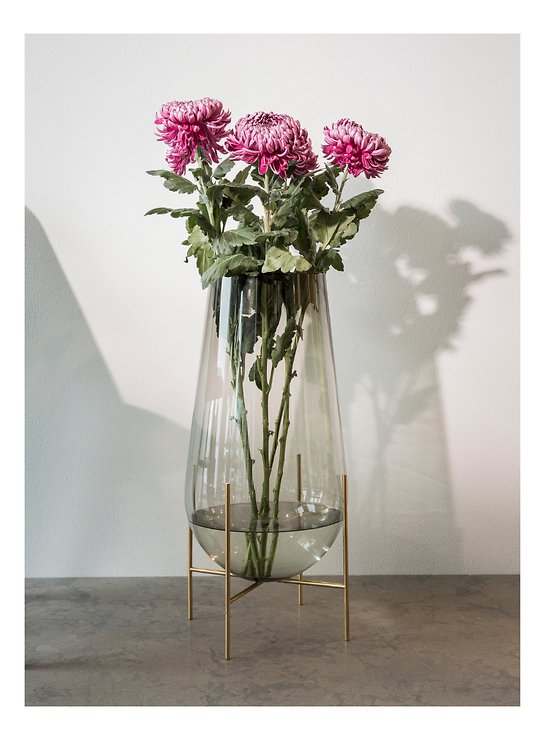 Menu Vase Echasse L Glas 60 cm rauchgrau - Thumbnail 3