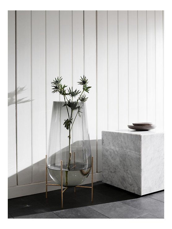 Menu Vase Echasse L Glas 60 cm rauchgrau - Thumbnail 2