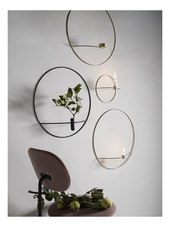 Menu POV Circle Vase L 44 cm Messing versilbert - Thumbnail 2