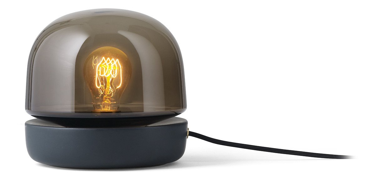 Menu Tischlampe Stone Lamp Keramik 20 x 19 cm Glas anthrazit - Thumbnail 1