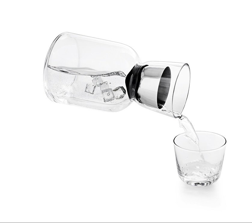 Menu Glaskaraffe W/W 1,2 l Glas klar 12 x 21cm - Thumbnail 6