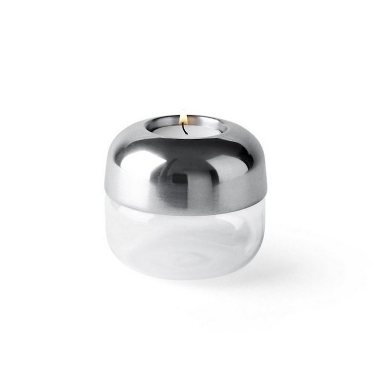Stojak na tealight Menu Show 9 x 8 cm stal nierdzewna srebrny - Thumbnail 1