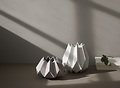 Menu Vase Folded 13 x 23cm Keramik weiß - Thumbnail 2