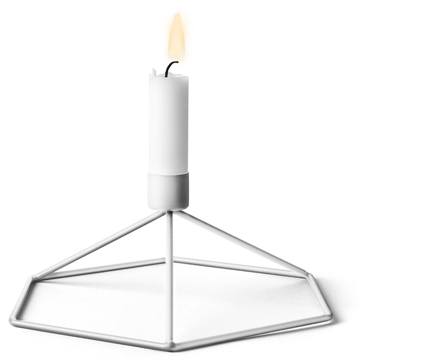 Menu POV Tisch-Kerzenhalter Stahl weiß - Pic 1