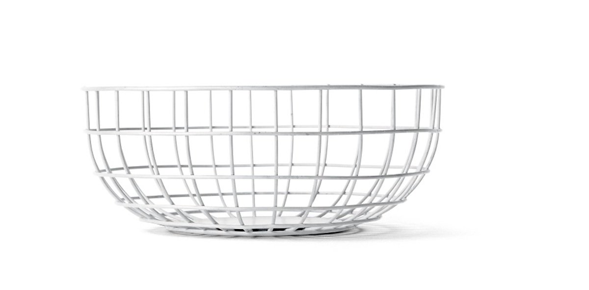 Menu wire basket Wire Bowl 25 x 10cm white - Pic 1