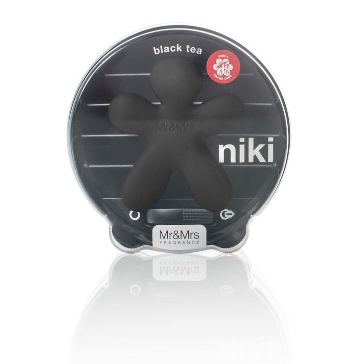 Mr & Mrs Fragrance Autoduft NIKI Schwarzer Tee schwarz matt - Thumbnail 2