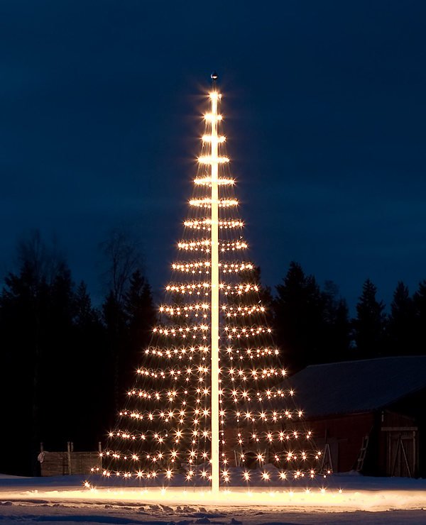 Montejaur LED tree flagpole 1000 LED warm white 10m - Pic 1