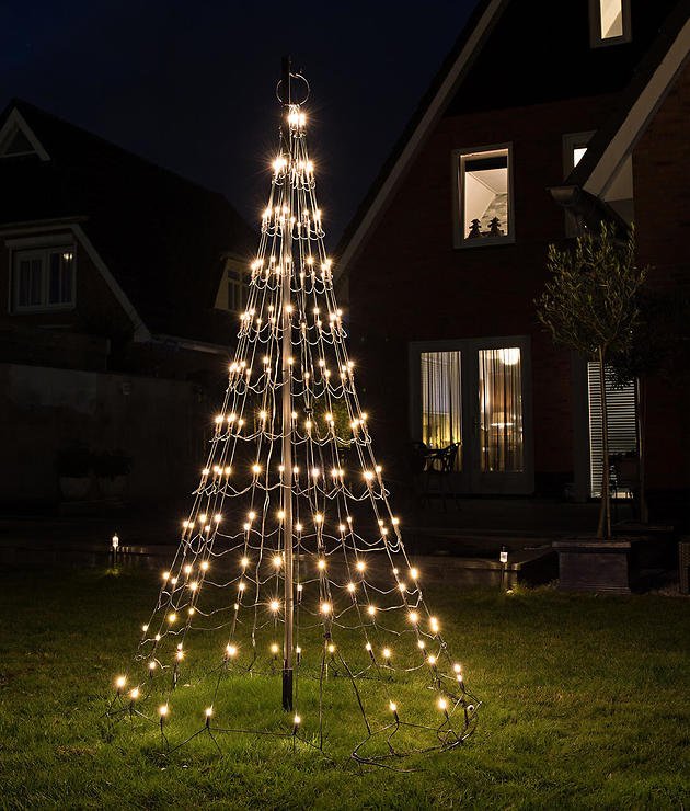 Montejaur Albero LED con albero in alluminio 192 LED bianco caldo 1,8m - Pic 1