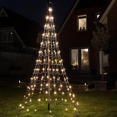 Montejaur LED Baum mit Aluminiummast 192 LED warmweiß 1,8m
