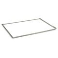 Mono Tablett Edelstahl 47 x 31,5 cm PVC Einlage schwarz weiß - Thumbnail 3