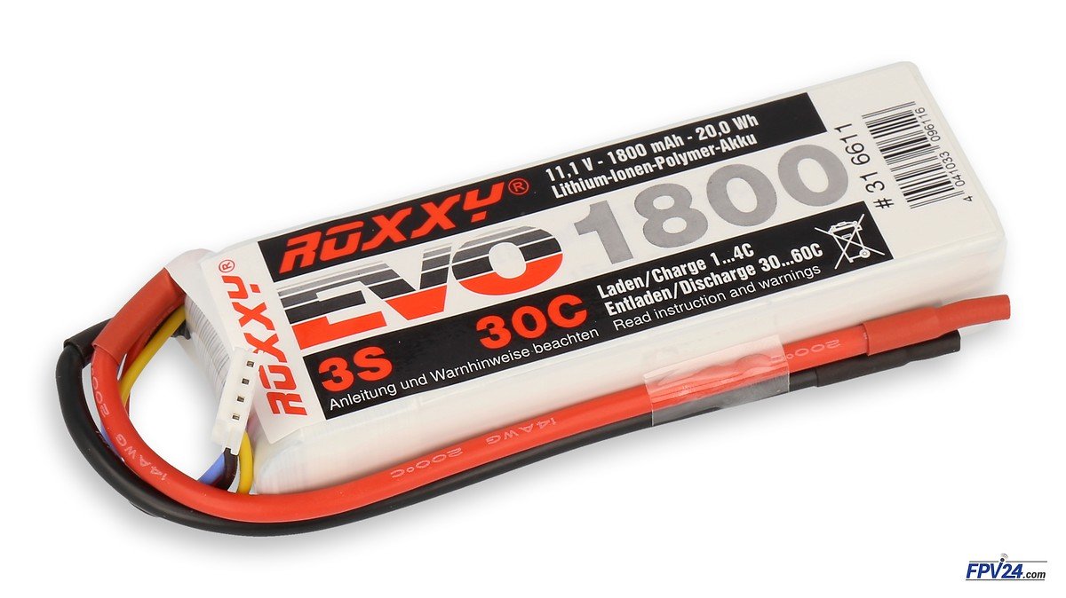 ROXXY battery LiPo battery Evo 3S 1800mAh 30C - Pic 1