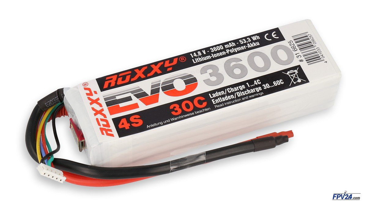 ROXXY Batterie LiPo Akku Evo 4S 3600mAh 30C - Pic 1