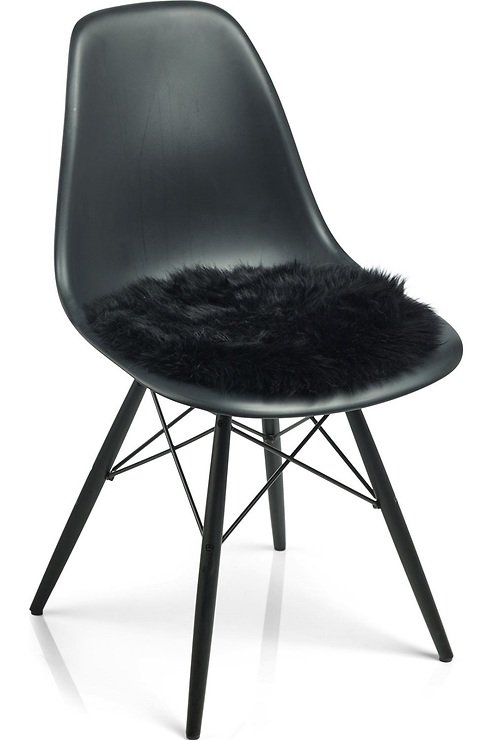 Natures Collection housse de siège en peau de mouton de Nouvelle-Zélande 38cm noir - Thumbnail 2