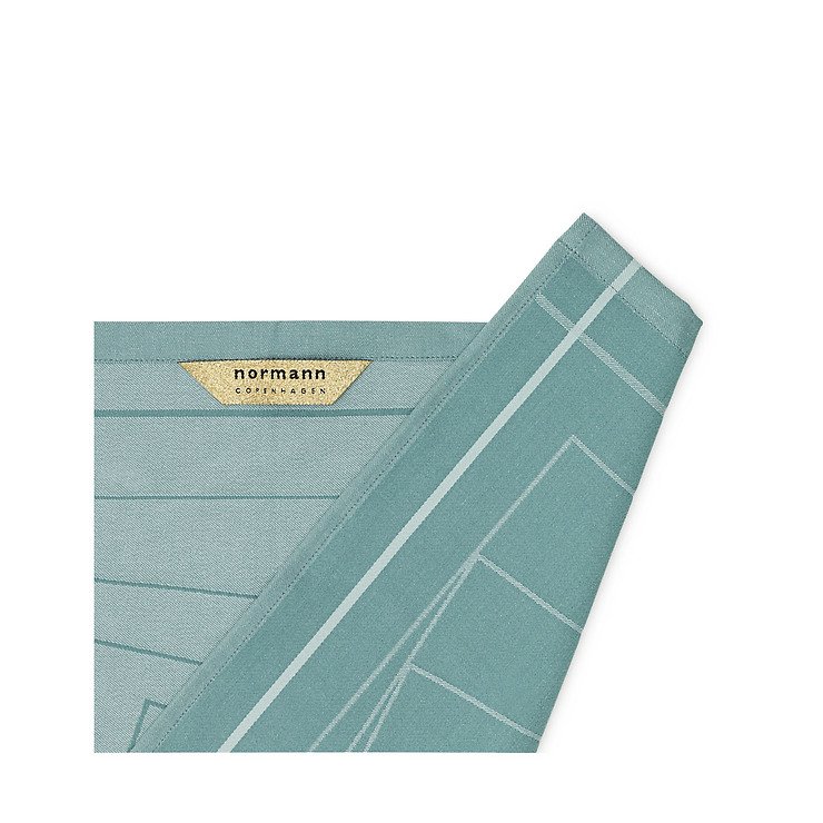 Normann Copenhagen tea towel Illusion 50 x 75 cm turquoise - Thumbnail 2