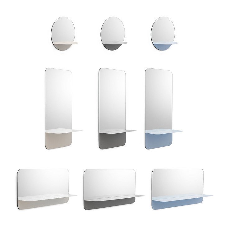 Normann Copenhagen specchio Horizon 80 x 40 cm grigio - Thumbnail 2