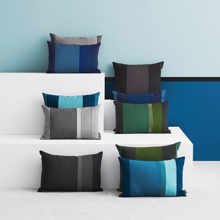 Normann Copenhagen Cuscino linea 60 x 40 cm blu - Thumbnail 2