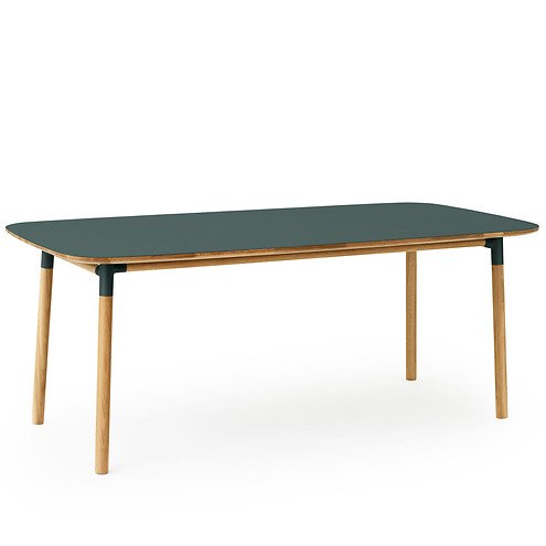 Normann Copenhagen Tisch Form 95 x 200 cm Eiche grün ...