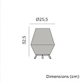 Newgarden Conta LED Tischlaterne warmweiß Akku 32,5 cm Beige - Thumbnail 6