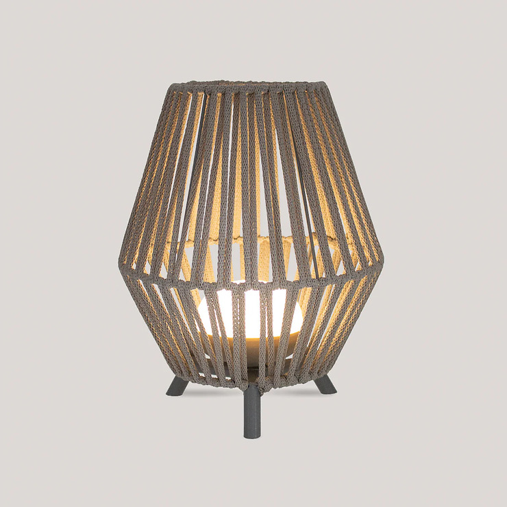 Newgarden Conta LED Tischlaterne warmweiß Akku 32,5 cm Beige - Thumbnail 5