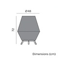 Newgarden Conta LED Laterne warmweiß Akku 72 cm Beige - Thumbnail 4