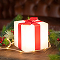 Newgarden Gifty Leuchtwürfel Geschenk LED Farbwechsel Solar und Akku 32 cm Weiß - Thumbnail 1