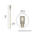 Newgarden Hiama LED Fackel Akku 120 cm Bambus Braun - Thumbnail 5