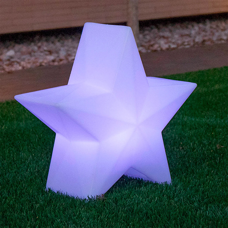 Newgarden Nova Leuchtstern LED Farbwechsel Solar und Akku 46 cm Weiß - Thumbnail 2