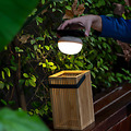 Newgarden Okinawa LED Laterne Solar und Akku 24 cm Bambus Braun - Thumbnail 2