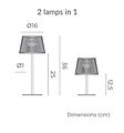 Newgarden Okinawa LED Tischlampe Solar und Akku 36 cm Bambus Braun - Thumbnail 9