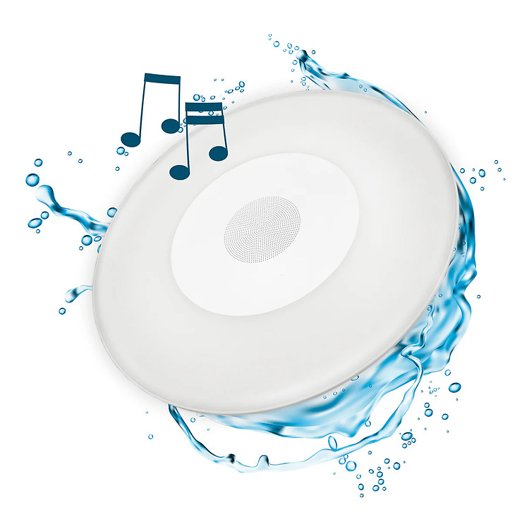 Newgarden Play Disc Poollampe mit Lautsprecher schwimmend LED Farbwechsel 38 cm Weiß - Thumbnail 3
