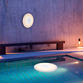 Newgarden Play Disc Poollampe mit Lautsprecher schwimmend LED Farbwechsel 38 cm Weiß - Thumbnail 2